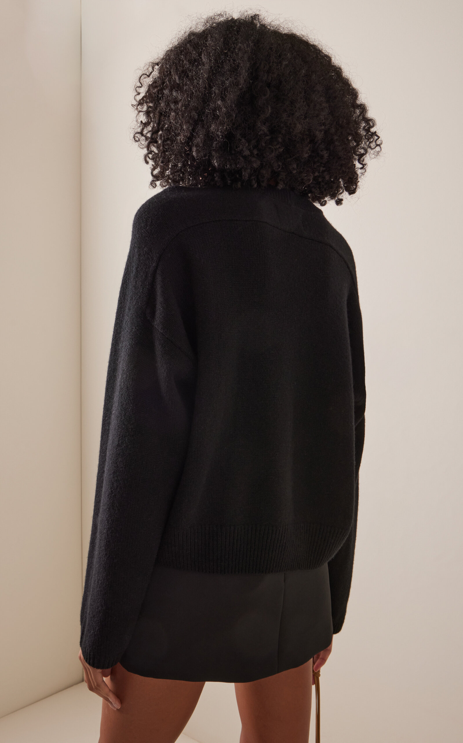 Bill Draped Cashmere Sweater black - 4