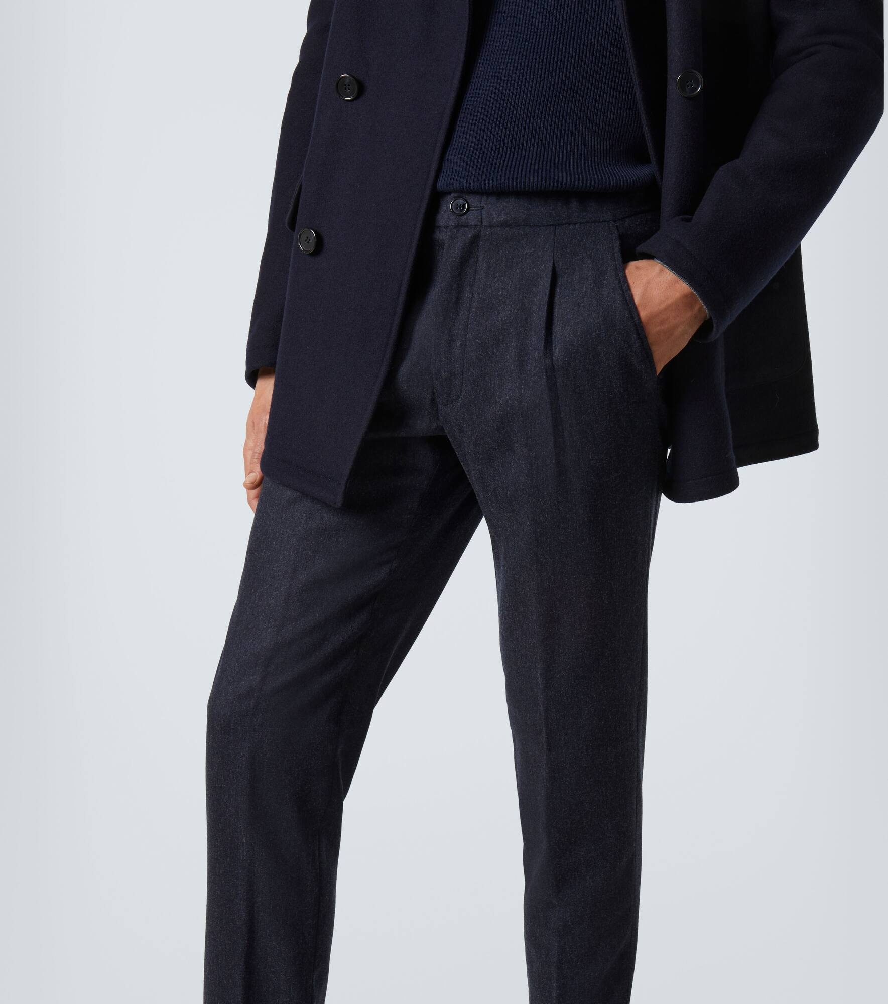 Cashmere straight pants - 5