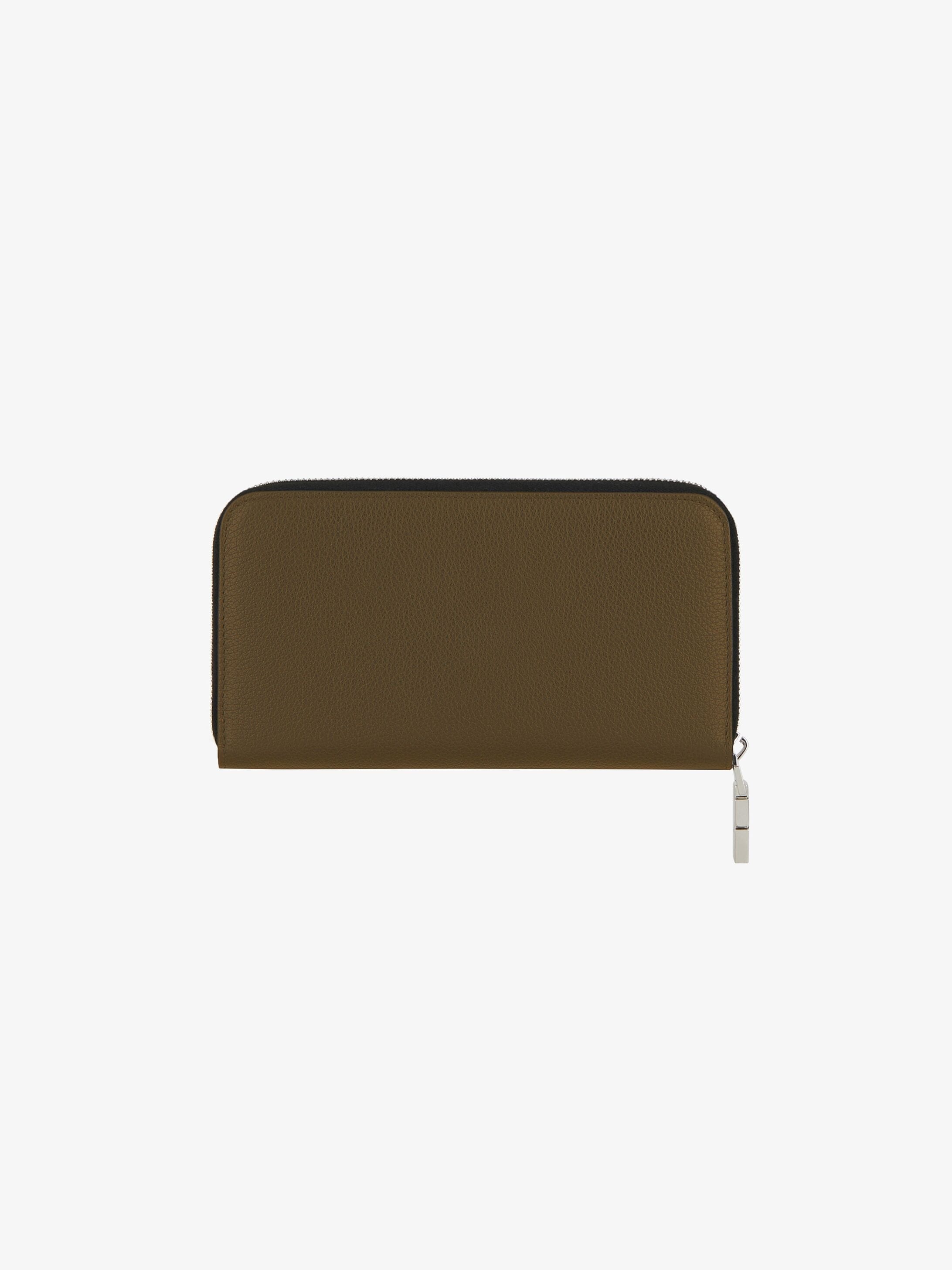LONG ZIPPED WALLET IN GRAINED LEATHER - 4