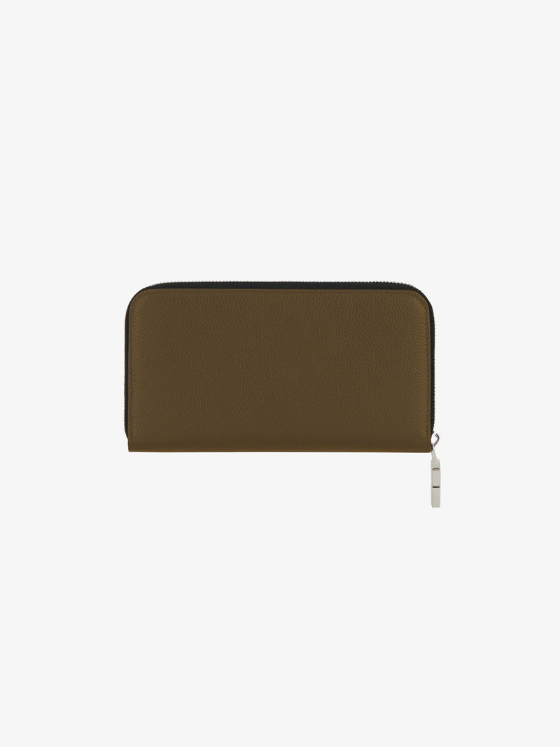 LONG ZIPPED WALLET IN GRAINED LEATHER 4