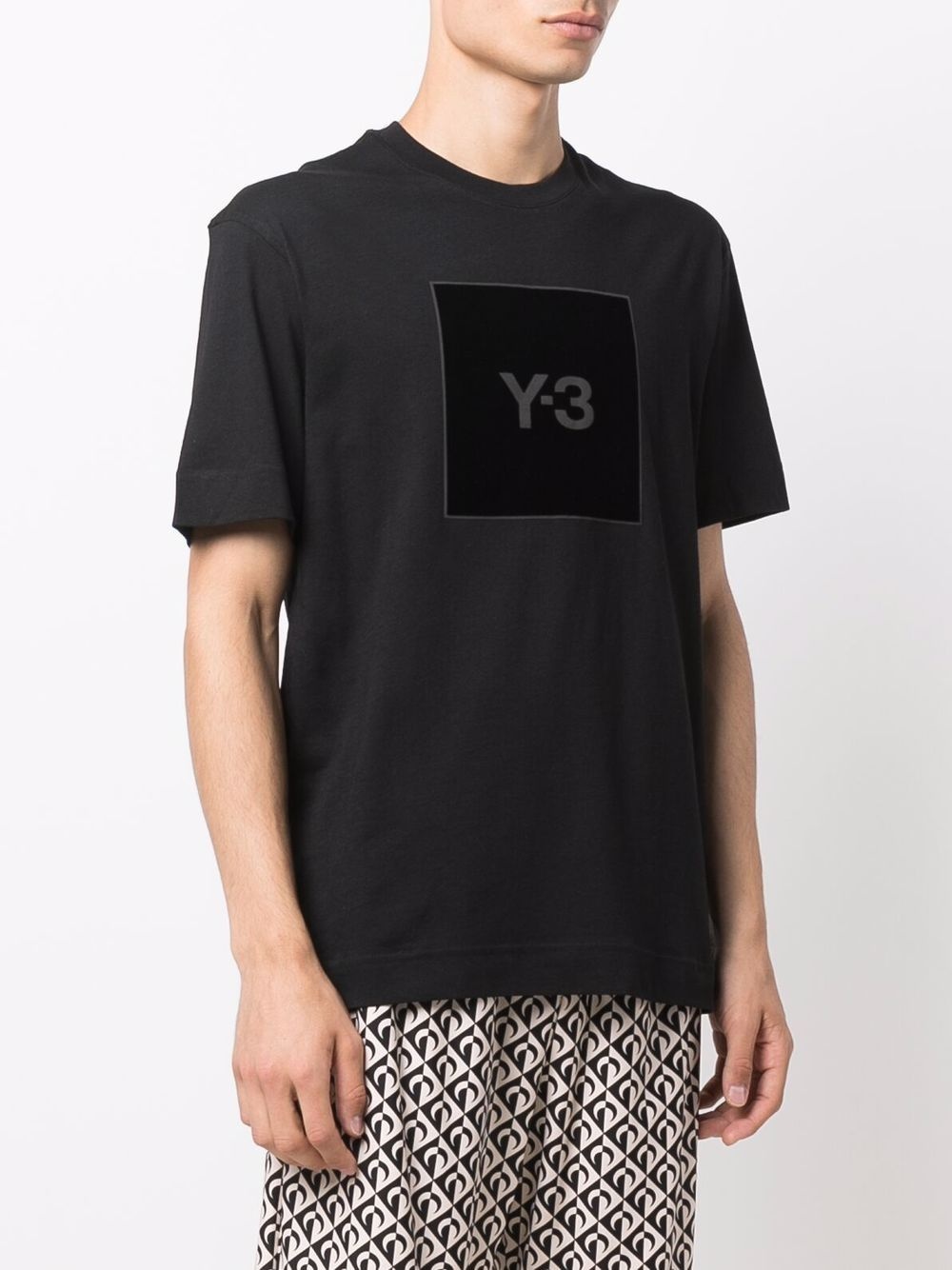 square logo-print T-shirt - 3