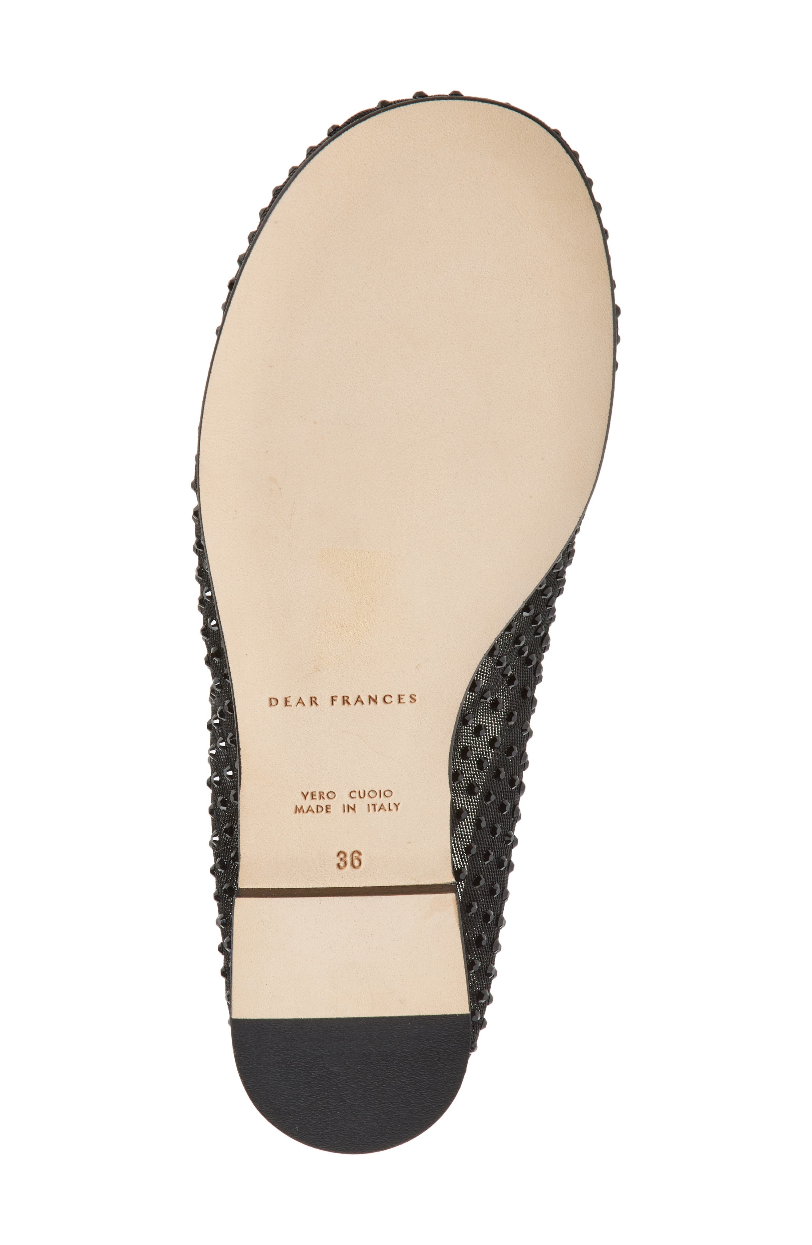 Dear Frances Ball Crystal Embellished Mesh Flat in Black at Nordstrom - 7
