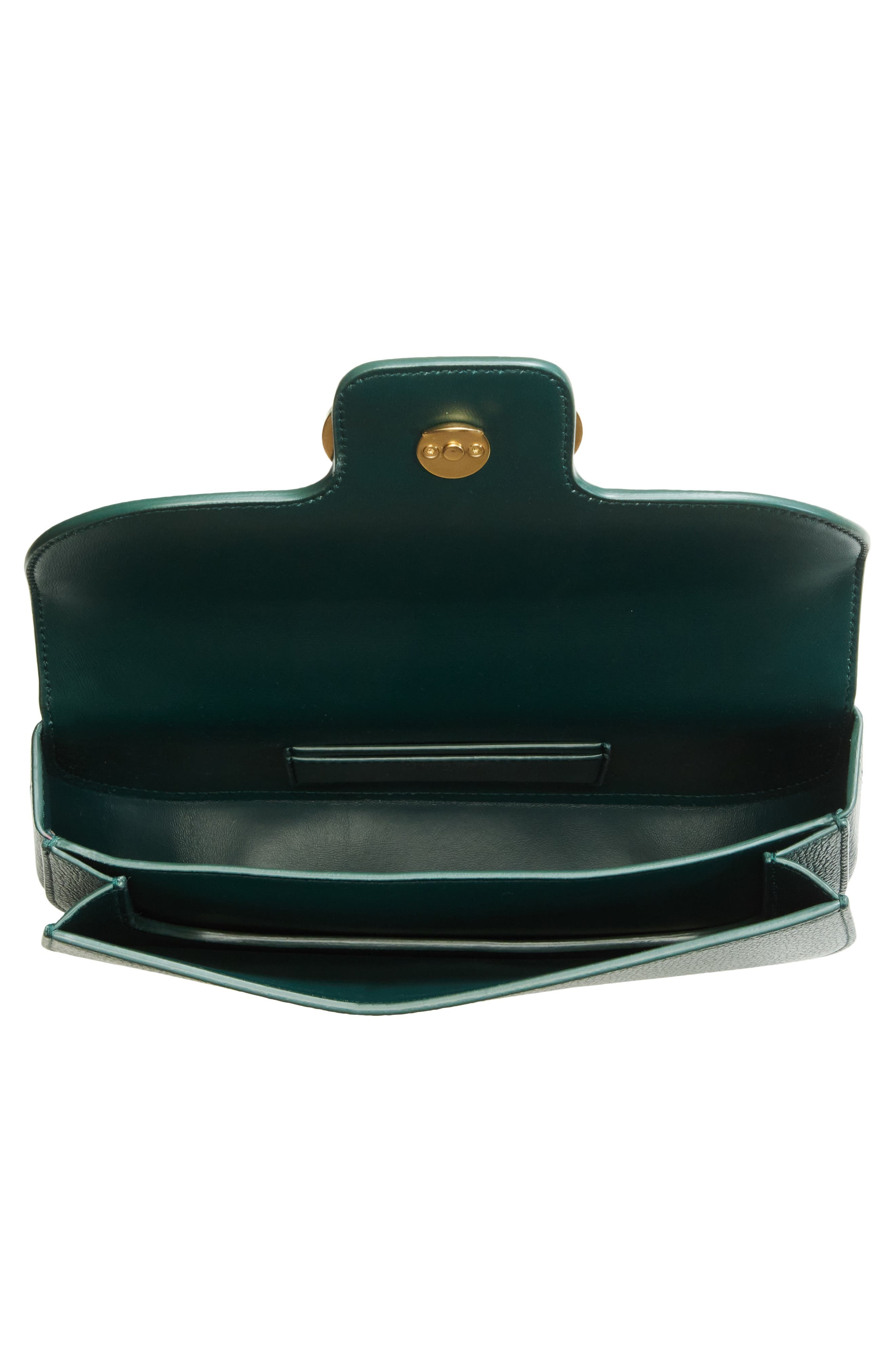 FERRAGAMO Small Double Gancio Leather Crossbody Bag in Moss at Nordstrom - 5