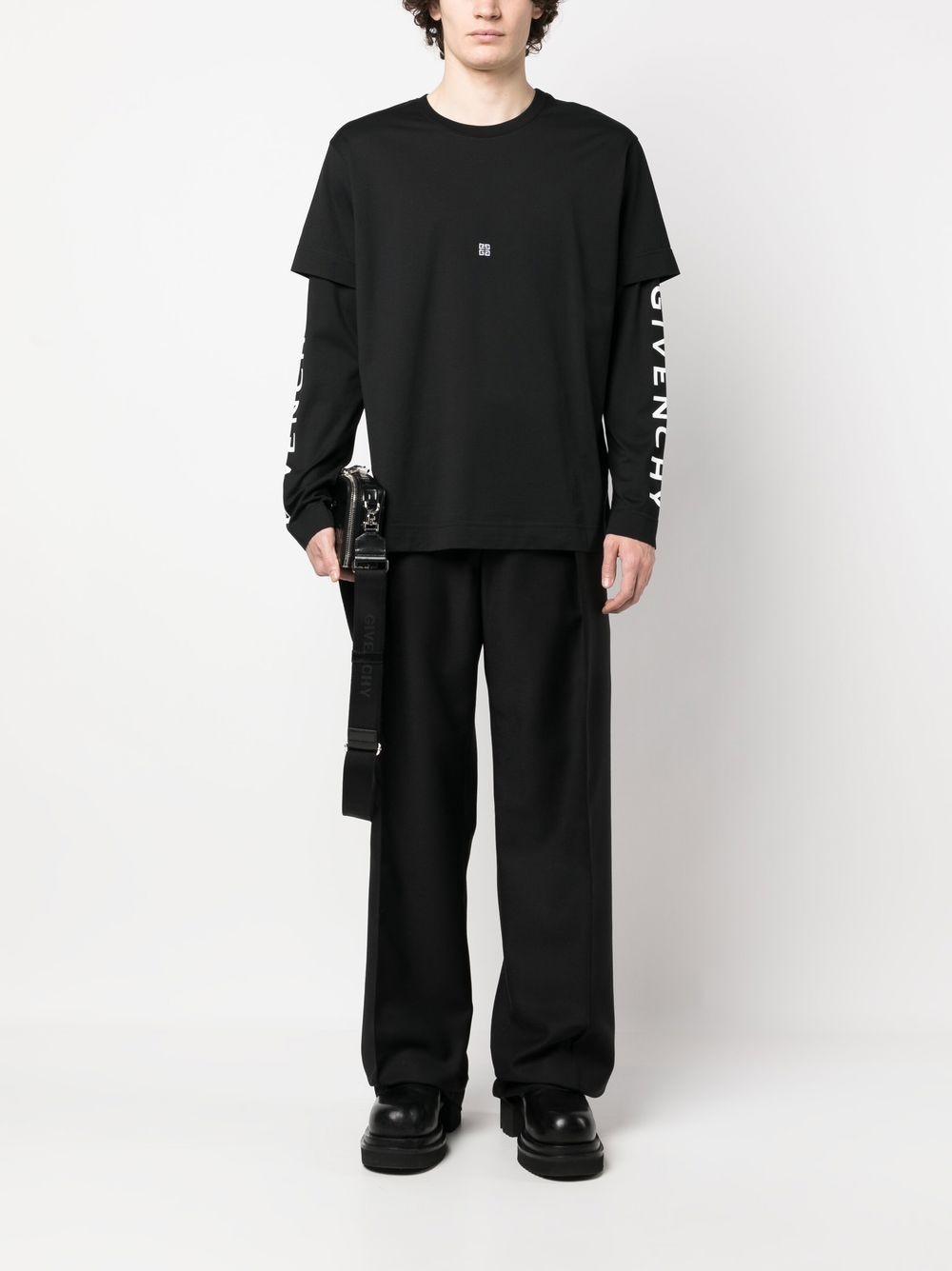 layered logo-print T-shirt - 2
