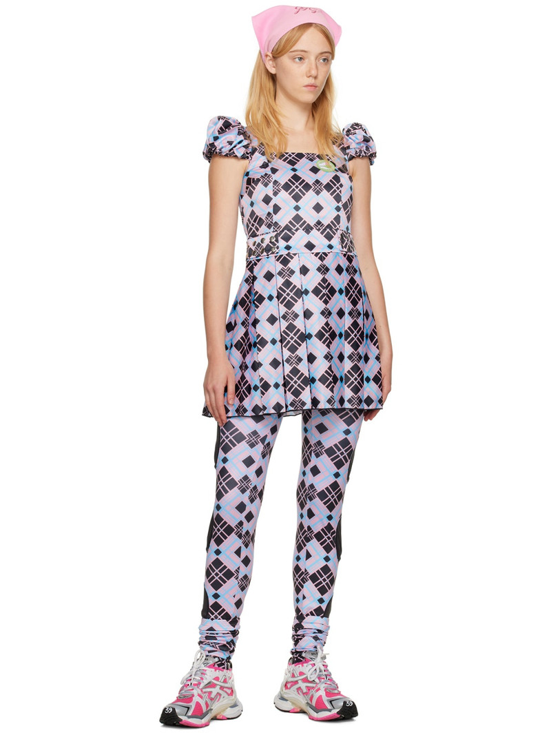Chopova Lowena SSENSE Exclusive Black & Pink 'Tennis Ball' Leggings outlook
