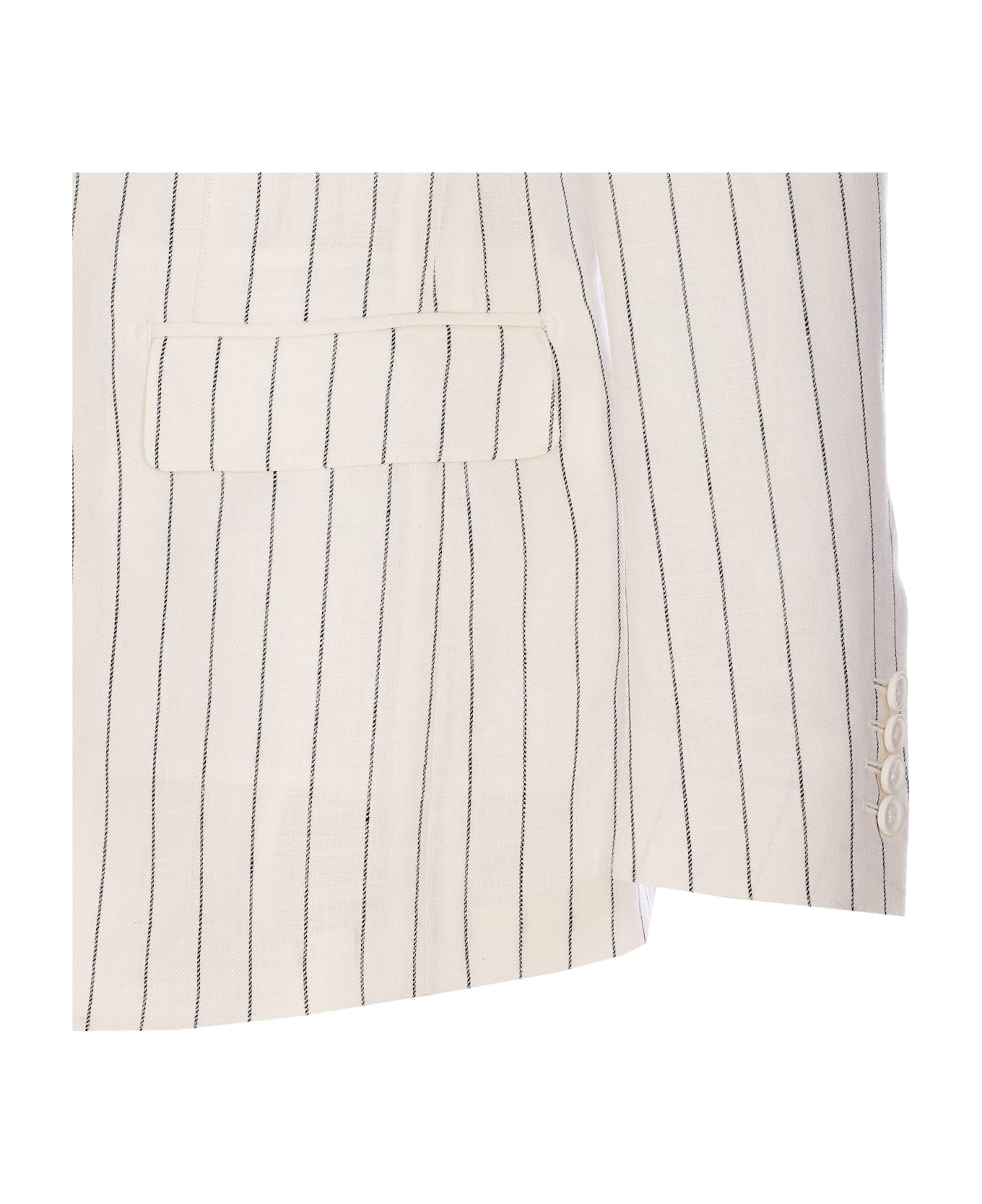 Pinstriped Blazer - 3