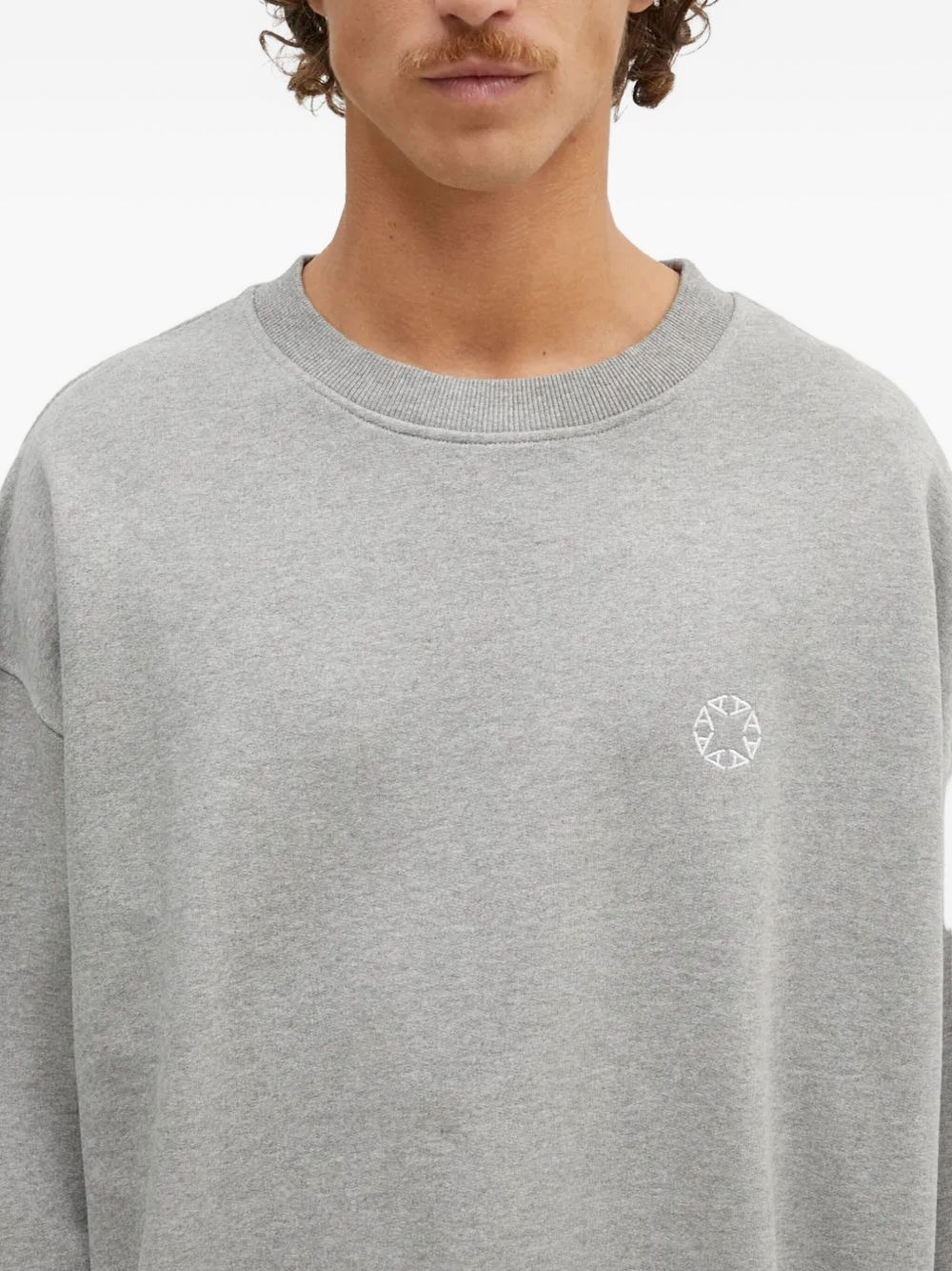embroidered crew neck sweatshirt - 4
