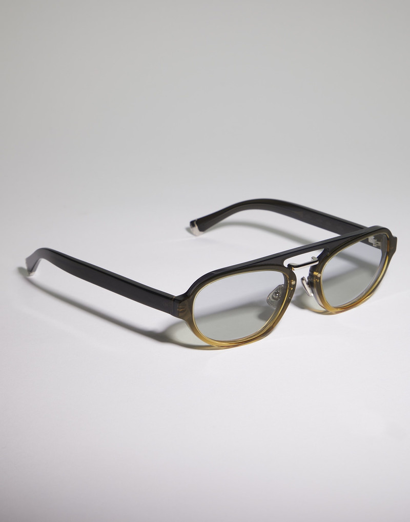 Brunello Cucinelli Intarsia Rays acetate sunglasses outlook