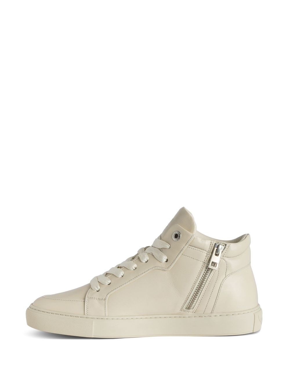 Mid Fly On Sneakers - Zadig & Voltaire - Leather - White - 3