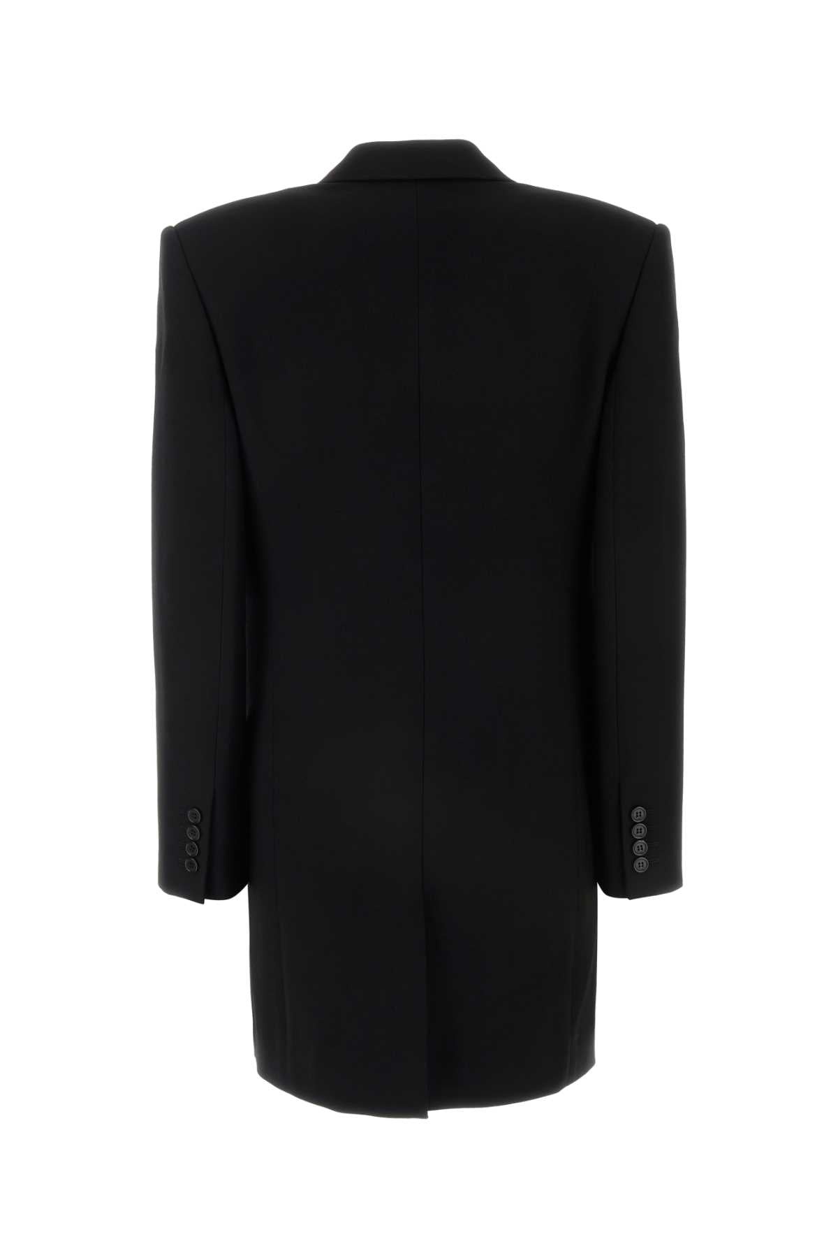 Saint Laurent Women Black Gabardine Blazer - 2
