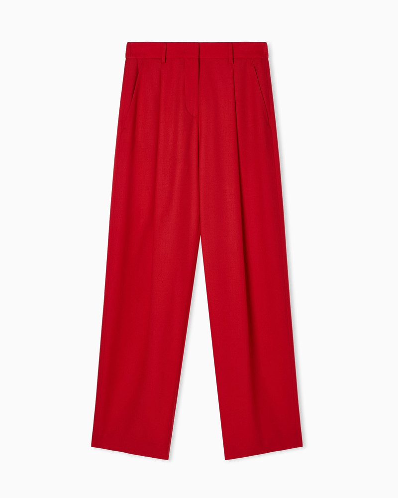 ASV FLUID WOOL SINGLE-PLEAT TROUSERS 1