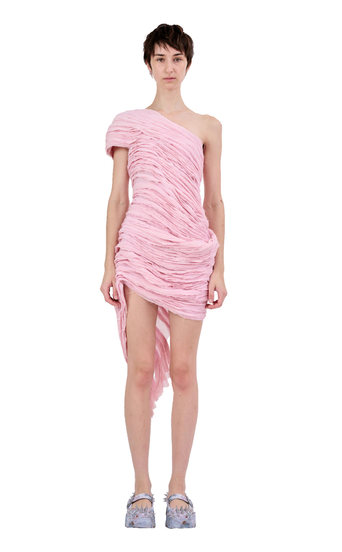LIGHT MELON WHIRL DRESS - 1