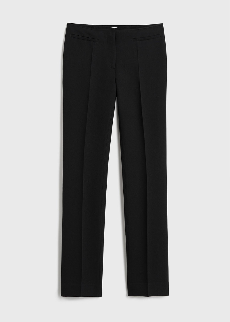 Low-waist cigarette trousers black - 1