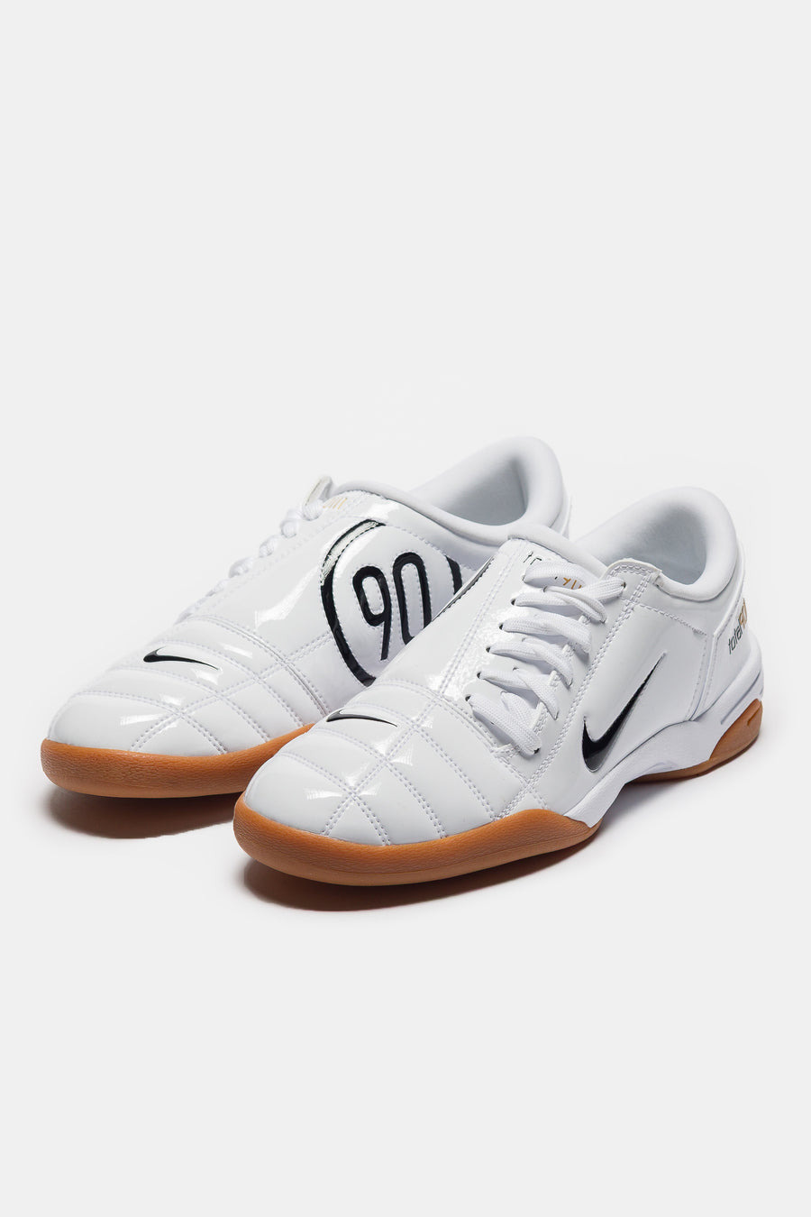 Total 90 Sneaker in White/Black/White/Metallic Gold - 3