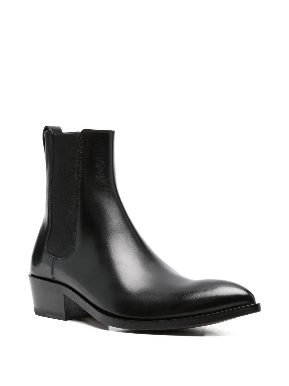 Tom Ford Men Burnished Leather Chelsea Boots - 4