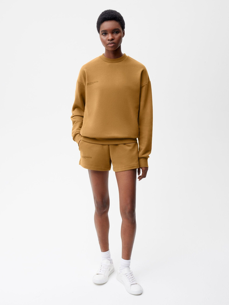 PANGAIA Womens 365 Midweight Shorts - Copper Brown outlook