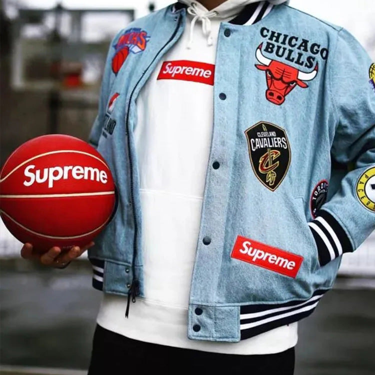 Supreme x Nike x NBA Teams Warm-Up Jacket 'Teal Multi-Color' SUP-SS18-772 - 3
