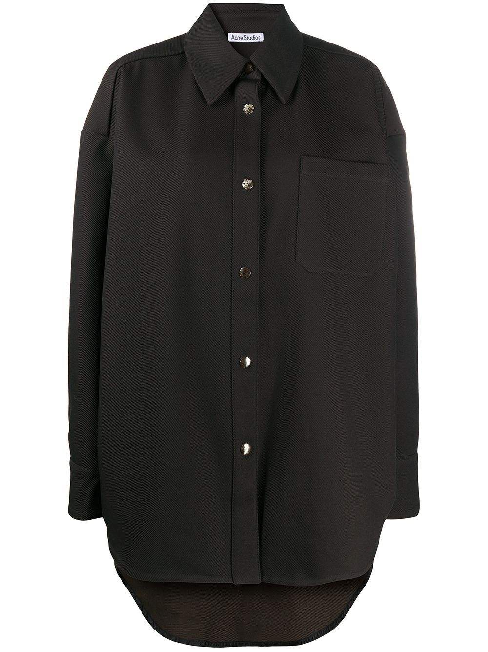 snap-button oversized shirt - 1