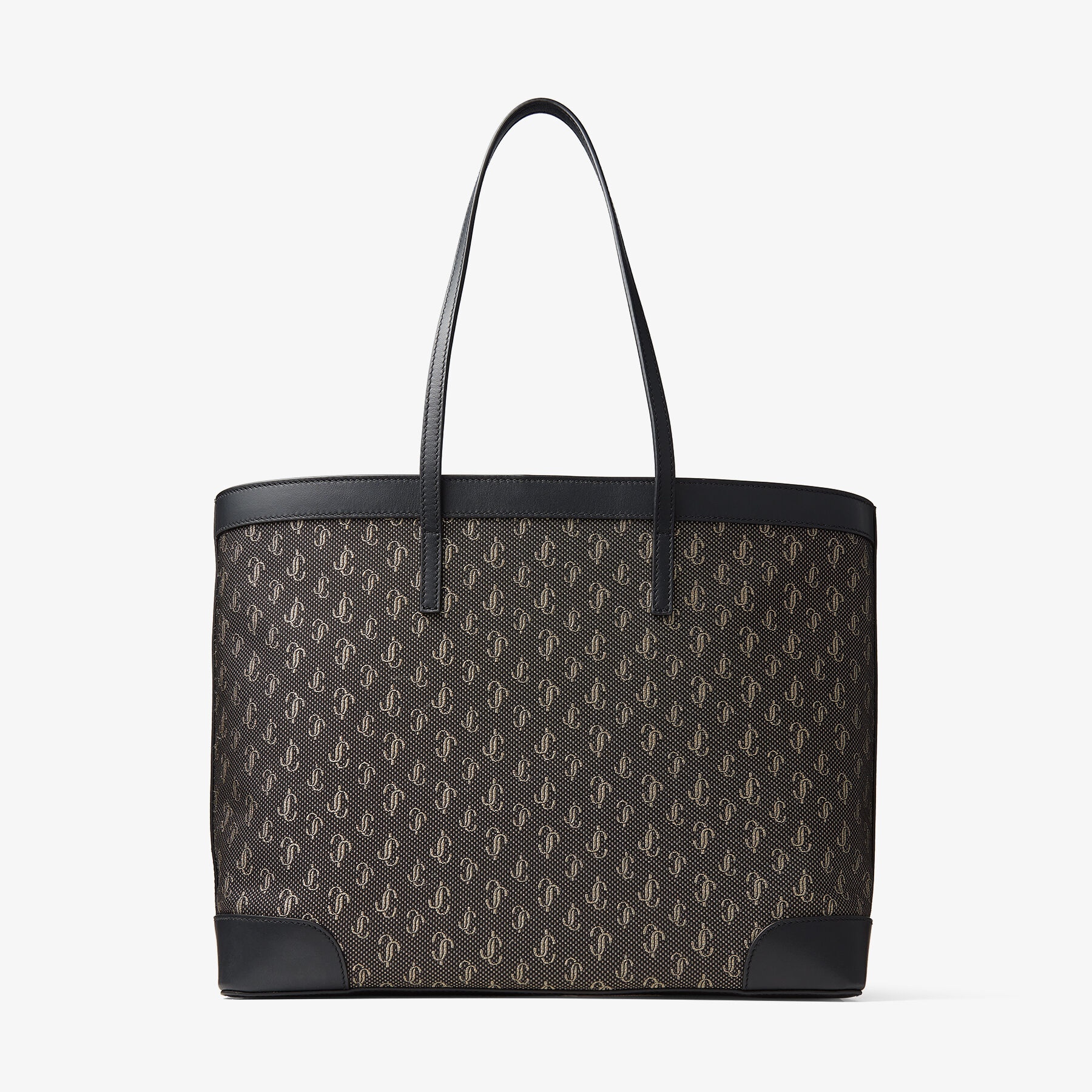 Nine2five E/w
Black and Gold JC Monogram Jacquard Lurex and Soft Shiny Calf Tote Bag - 6