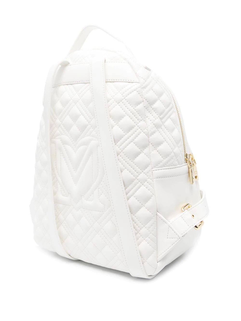 logo-plaque quilted backpack - 3