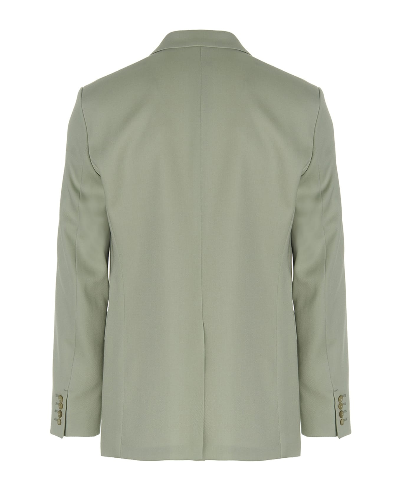 Wool Single Breast Blazer Jacket - 2