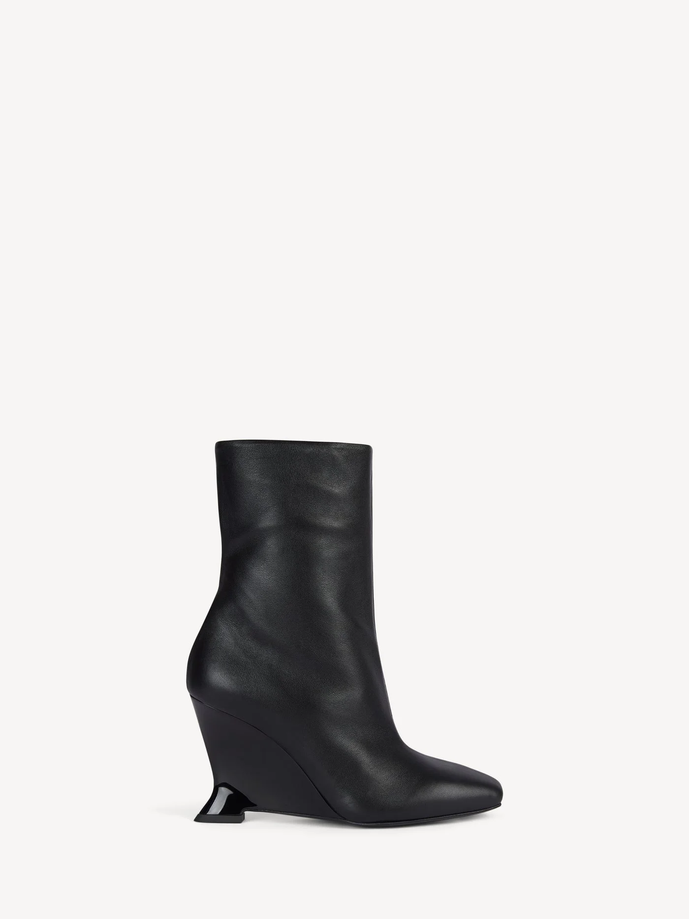 Wedge smooth leather ankle boots - 1