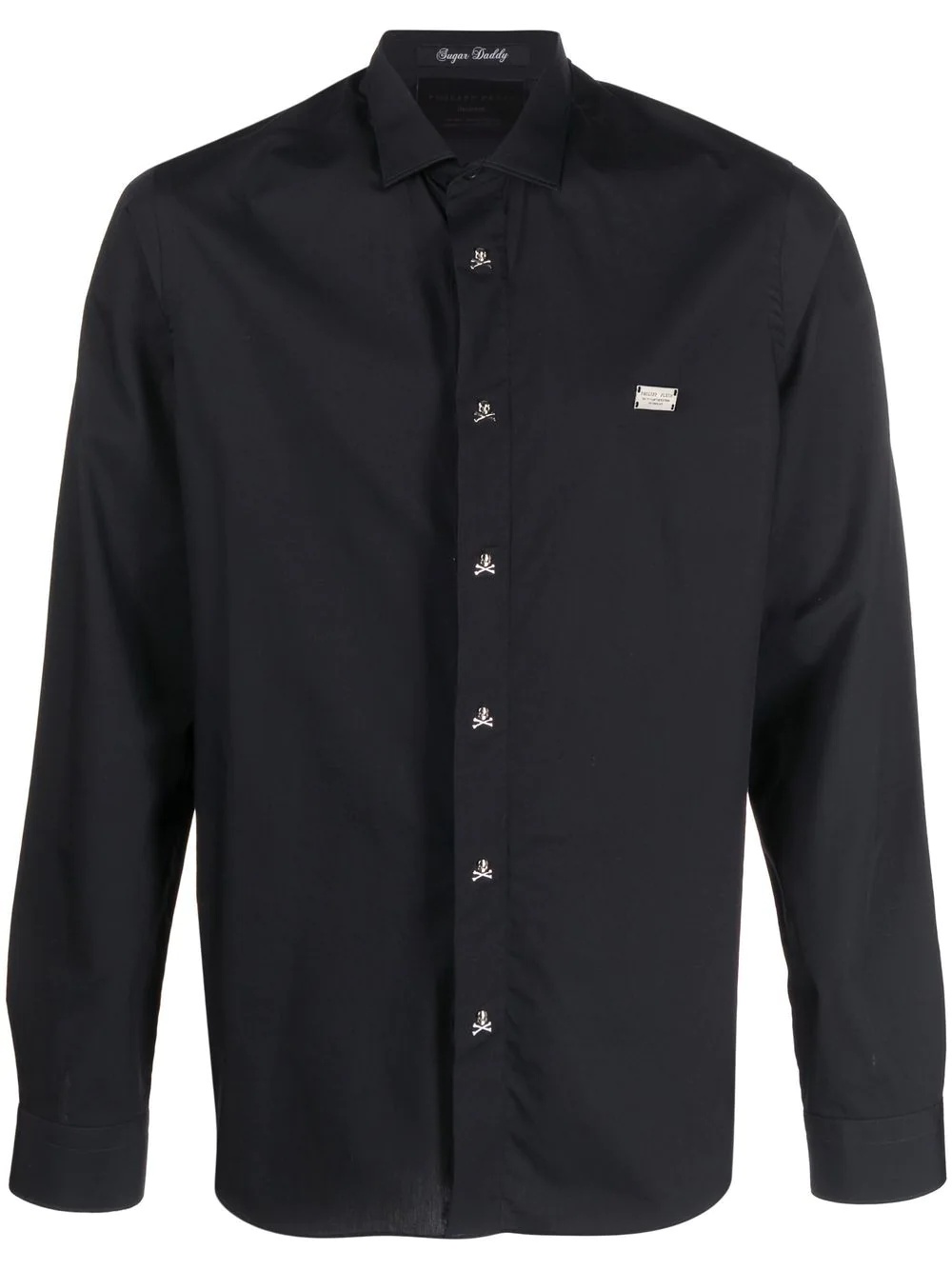 chest logo-plaque detail shirt - 1