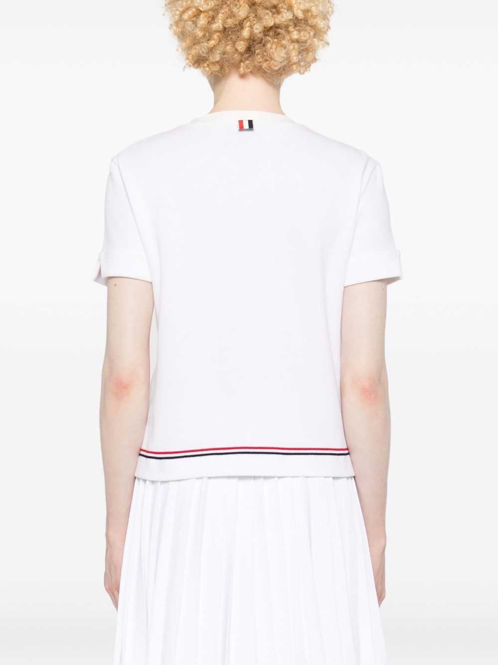 RWB-stripe piqué-knit top - 4