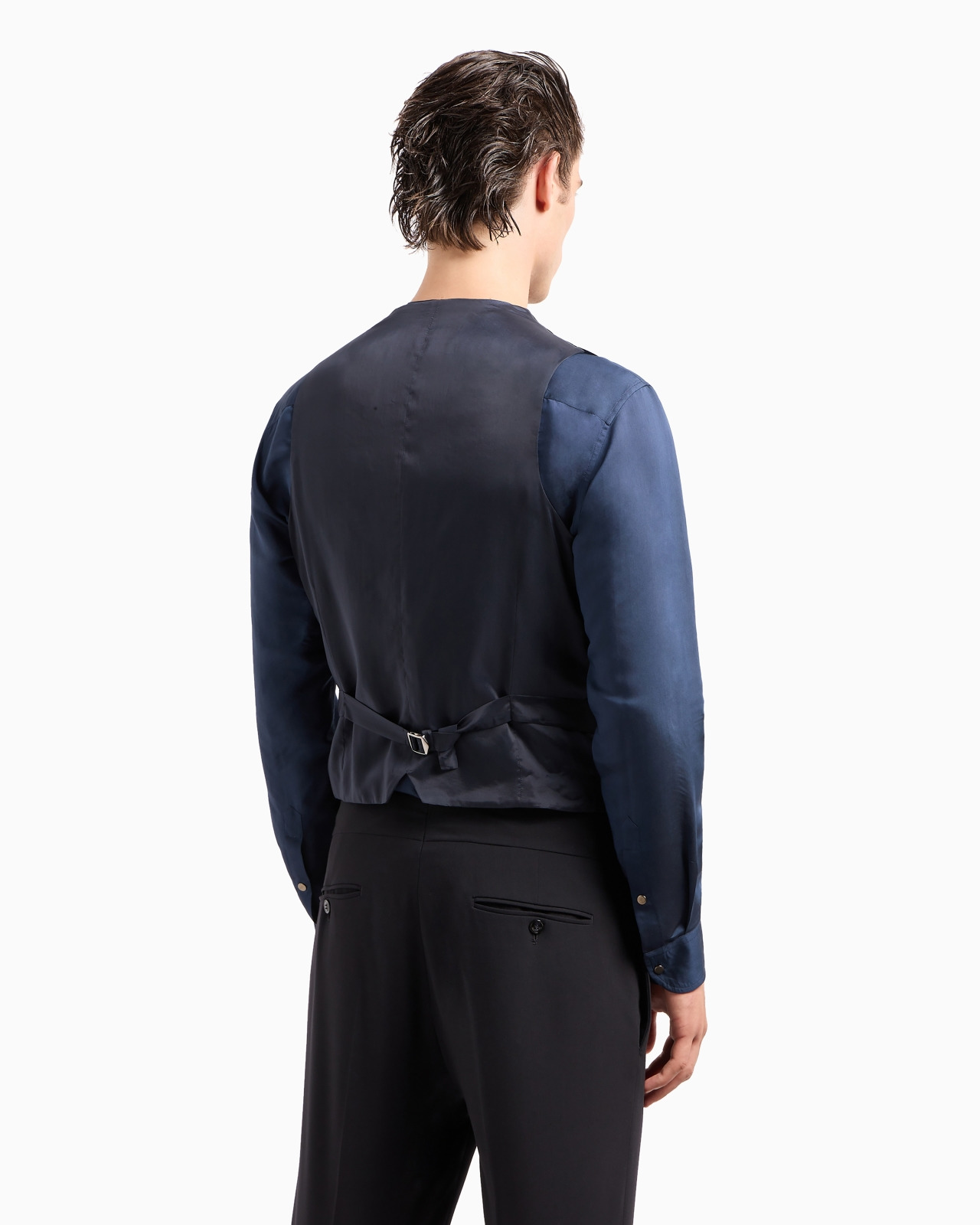 Single-breasted velvet and Lurex waistcoat - 3