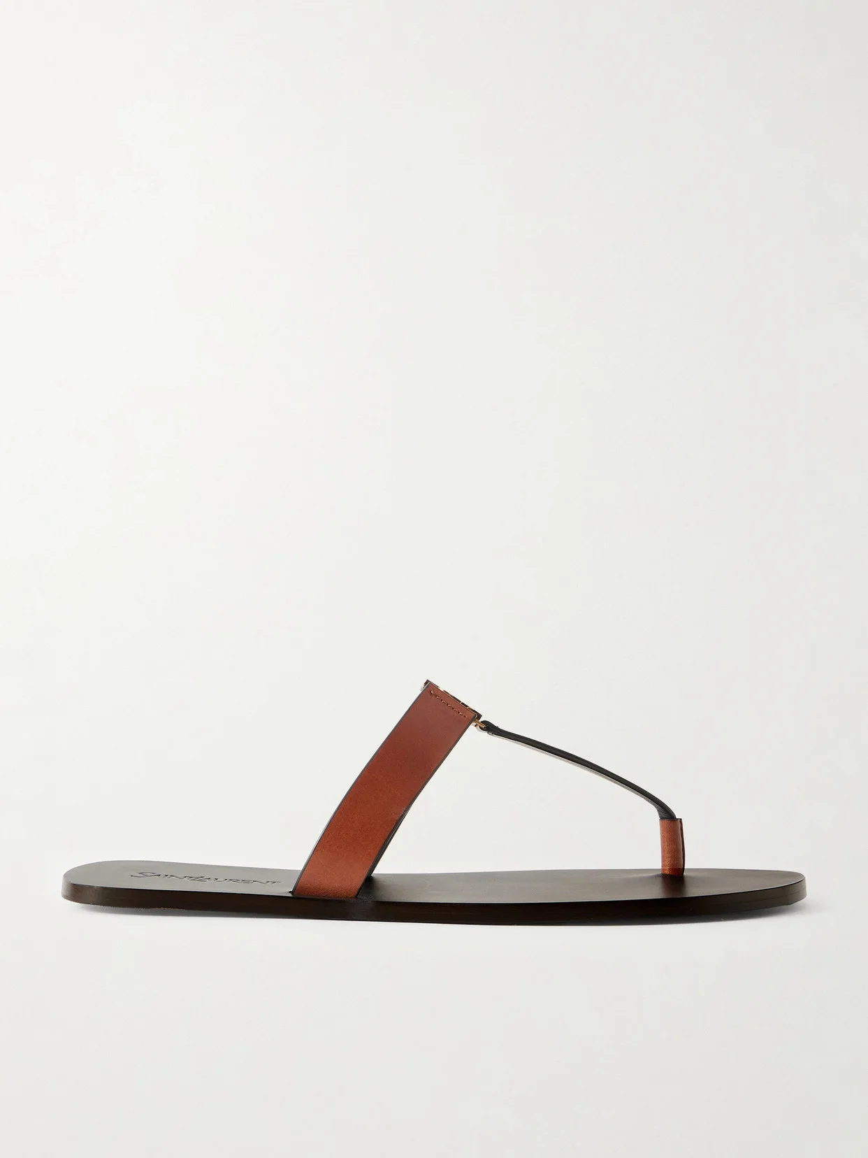 Cassandra Embellished Leather Thong Sandals - 1
