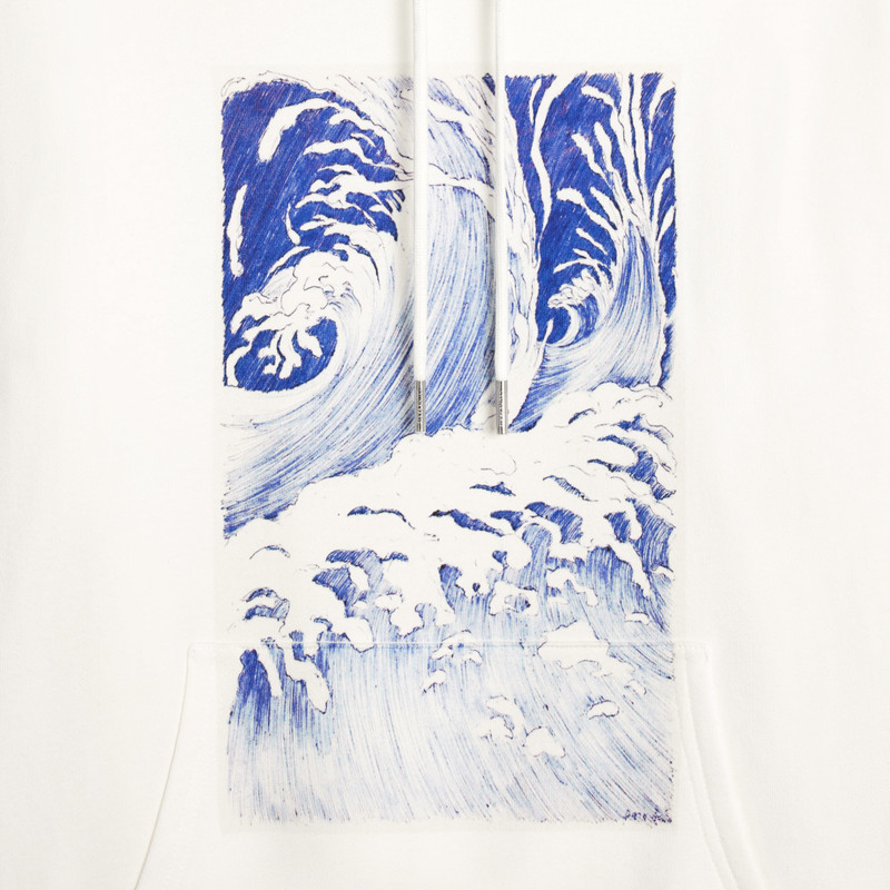 LOOSE WAVE HOODIE IN COTTON FLEECE 4