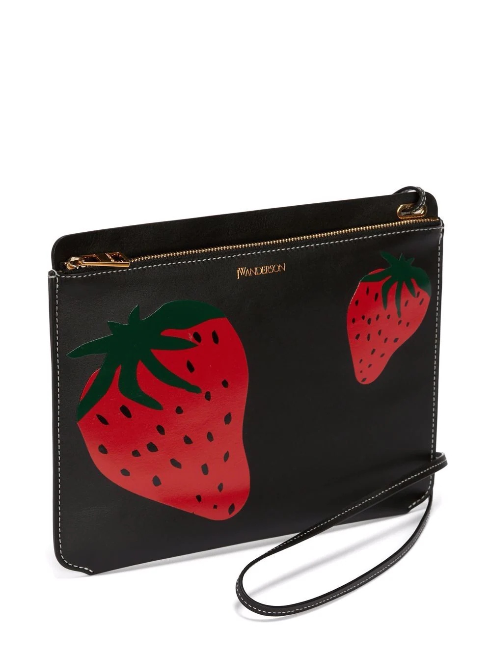 strawberry-print clutch bag - 3