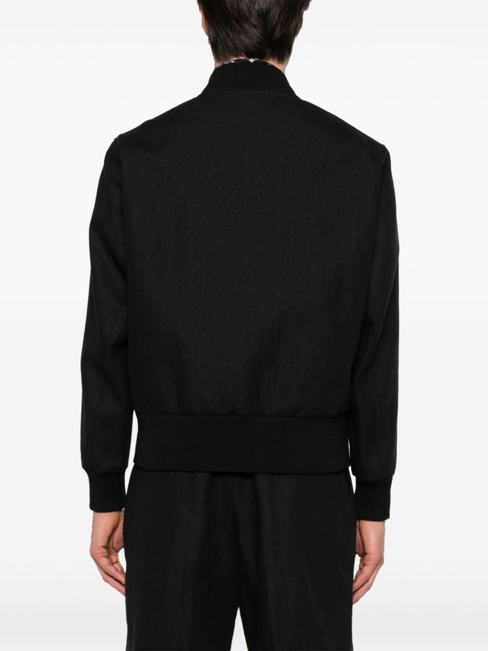 linen bomber jacket - 4