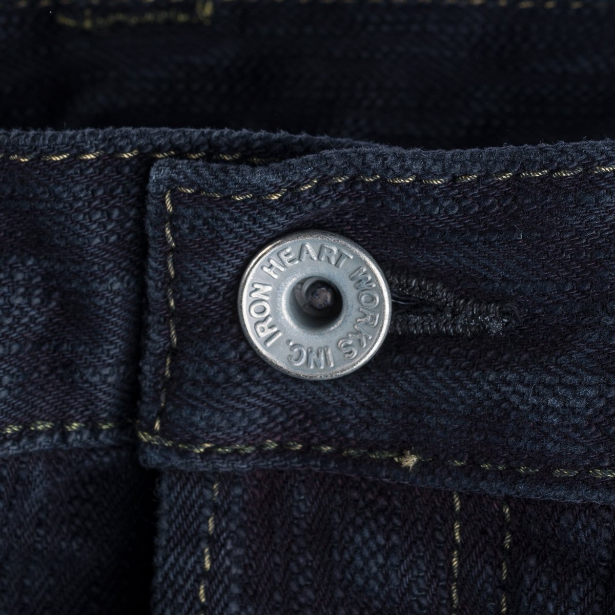 IH-888S-SLBod 16oz Slubby Selvedge Denim Relaxed Tapered Cut Jeans - Indigo Overdyed Black - 10