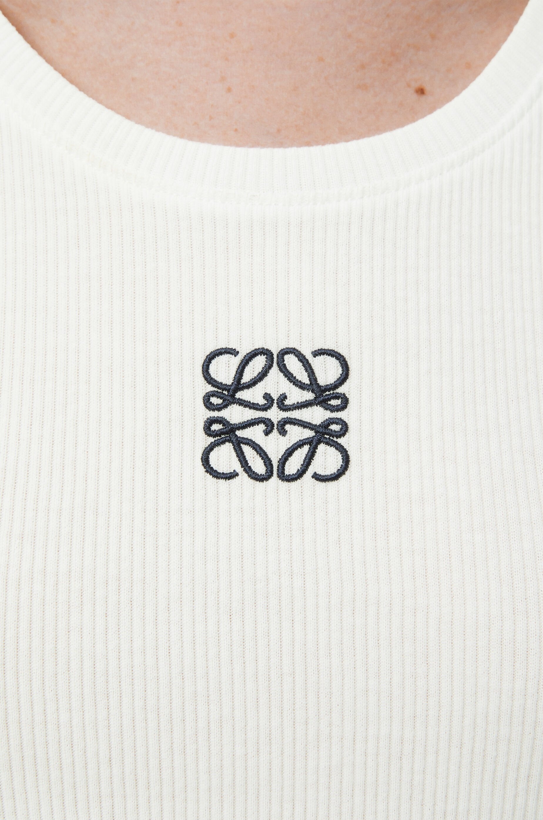 Cropped Anagram tank top in cotton - 5