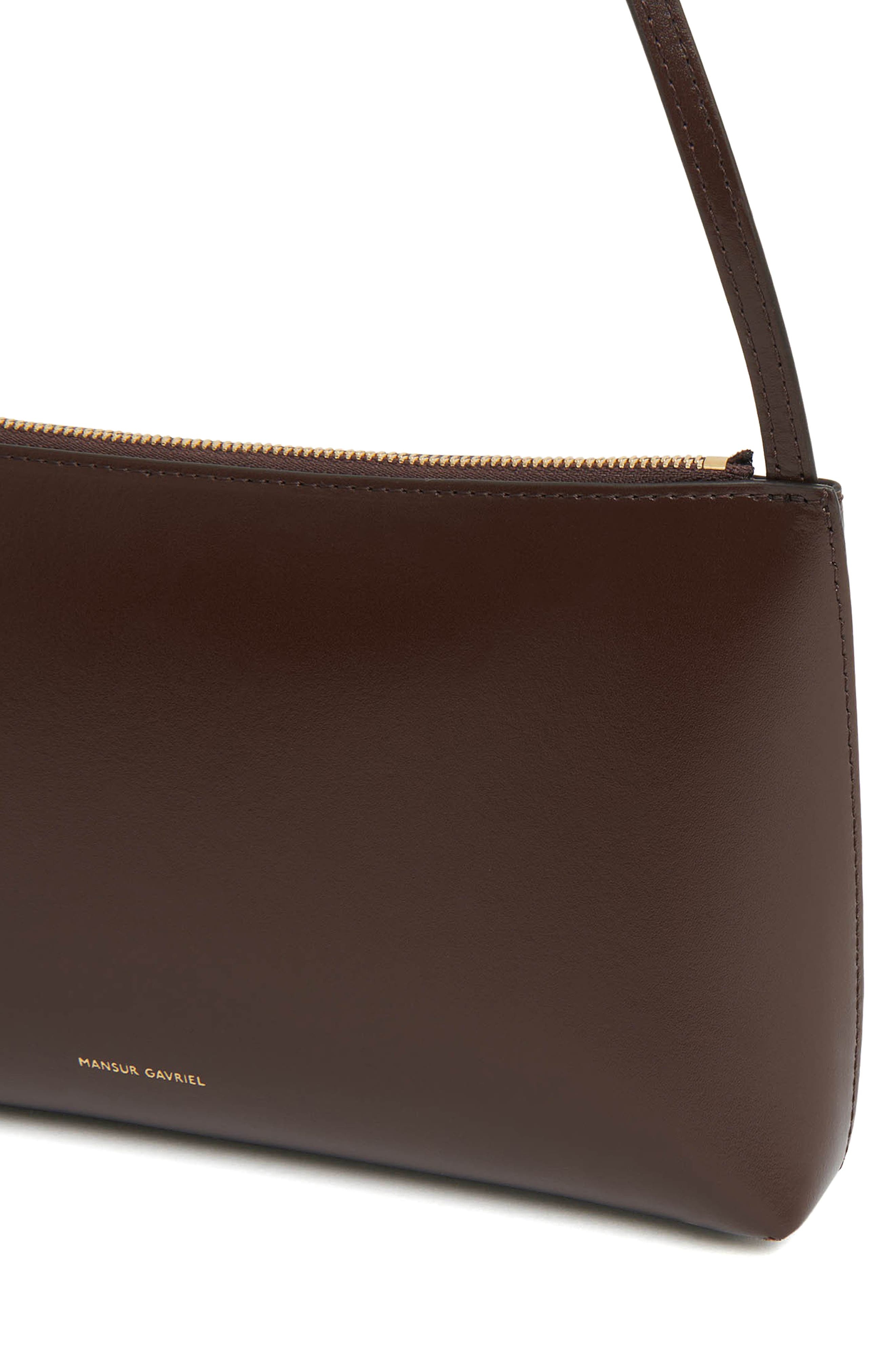 Mansur Gavriel Gaia Leather Shoulder Bag in Chocolate/Warm Grey at Nordstrom - 6