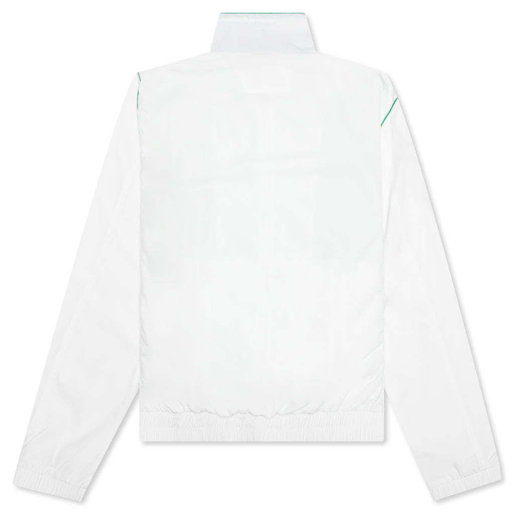 CASABLANCA PERFORATED LAYERED TRACK JACKET - WHITE/GREEN - 2
