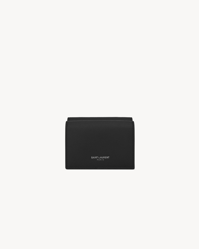 TINY WALLET IN GRAIN DE POUDRE EMBOSSED LEATHER 1