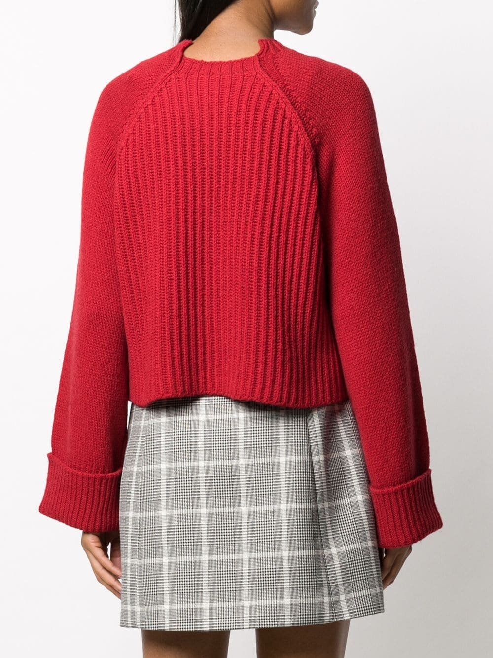 cut-out ribbed sweater - 4