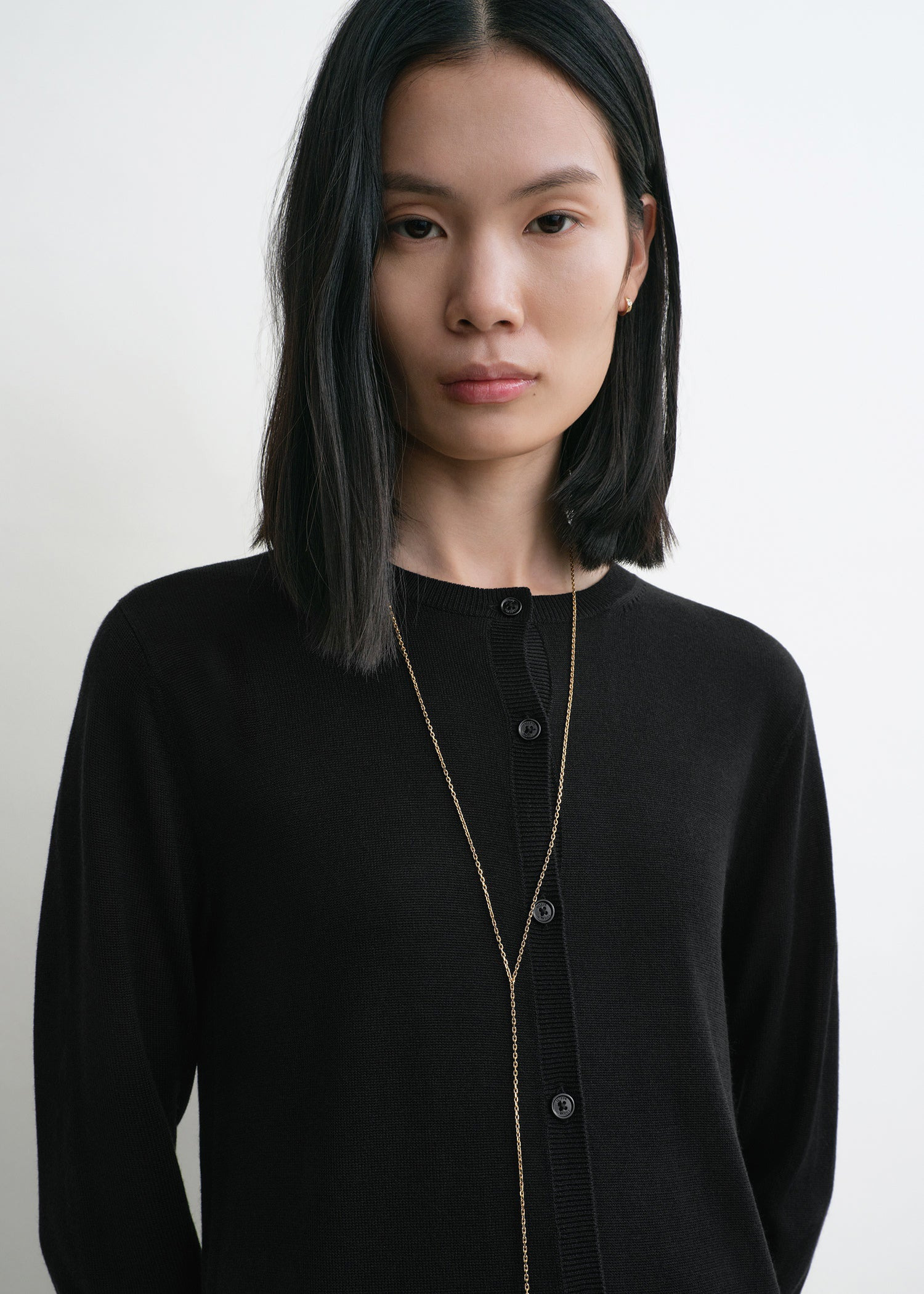 Fine knit cardigan black - 5