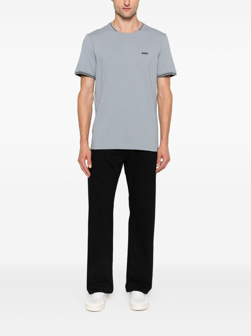 BOSS tipped-collar cotton t-shirt outlook