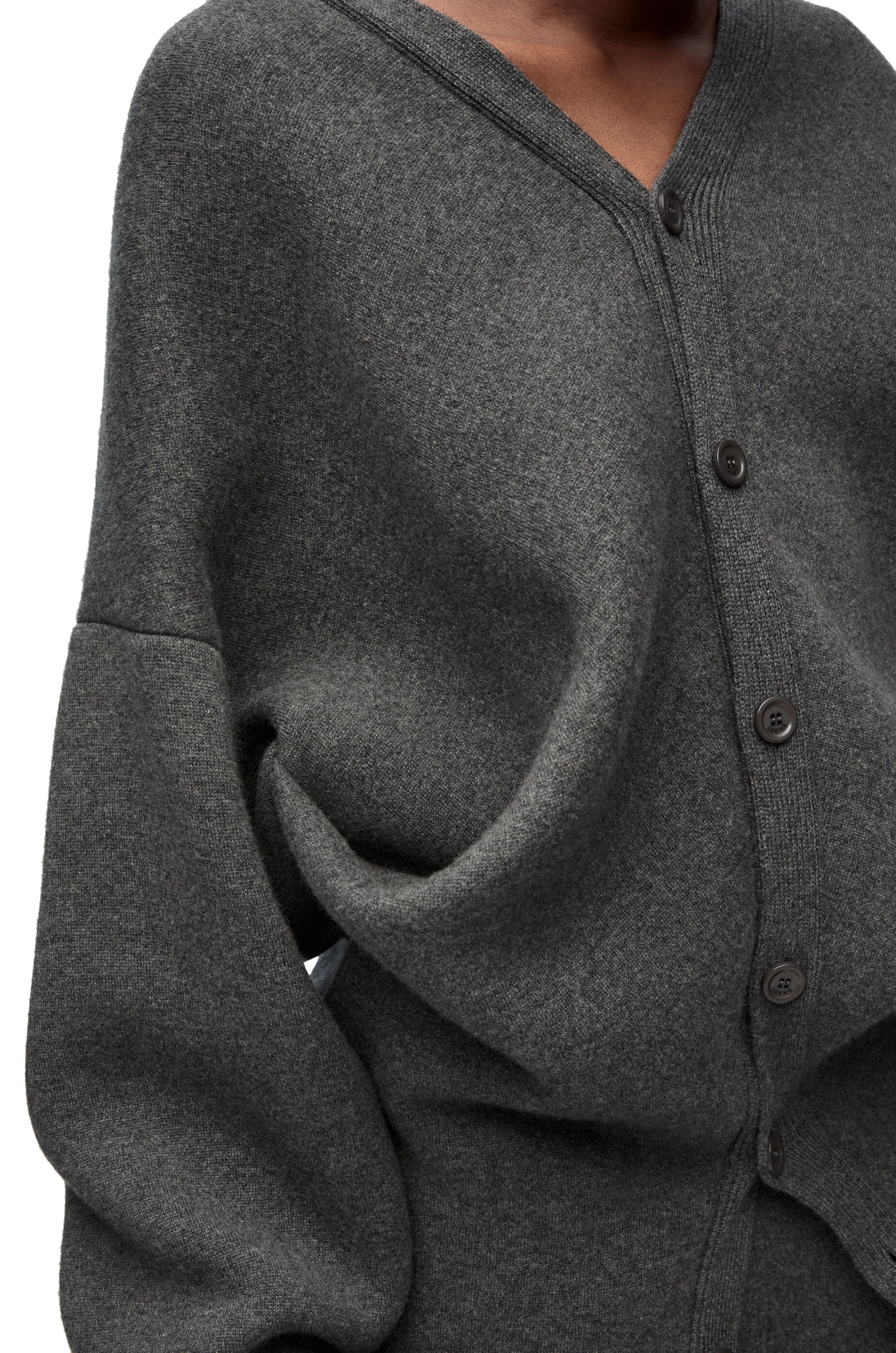 Draped coat in wool blend - 4