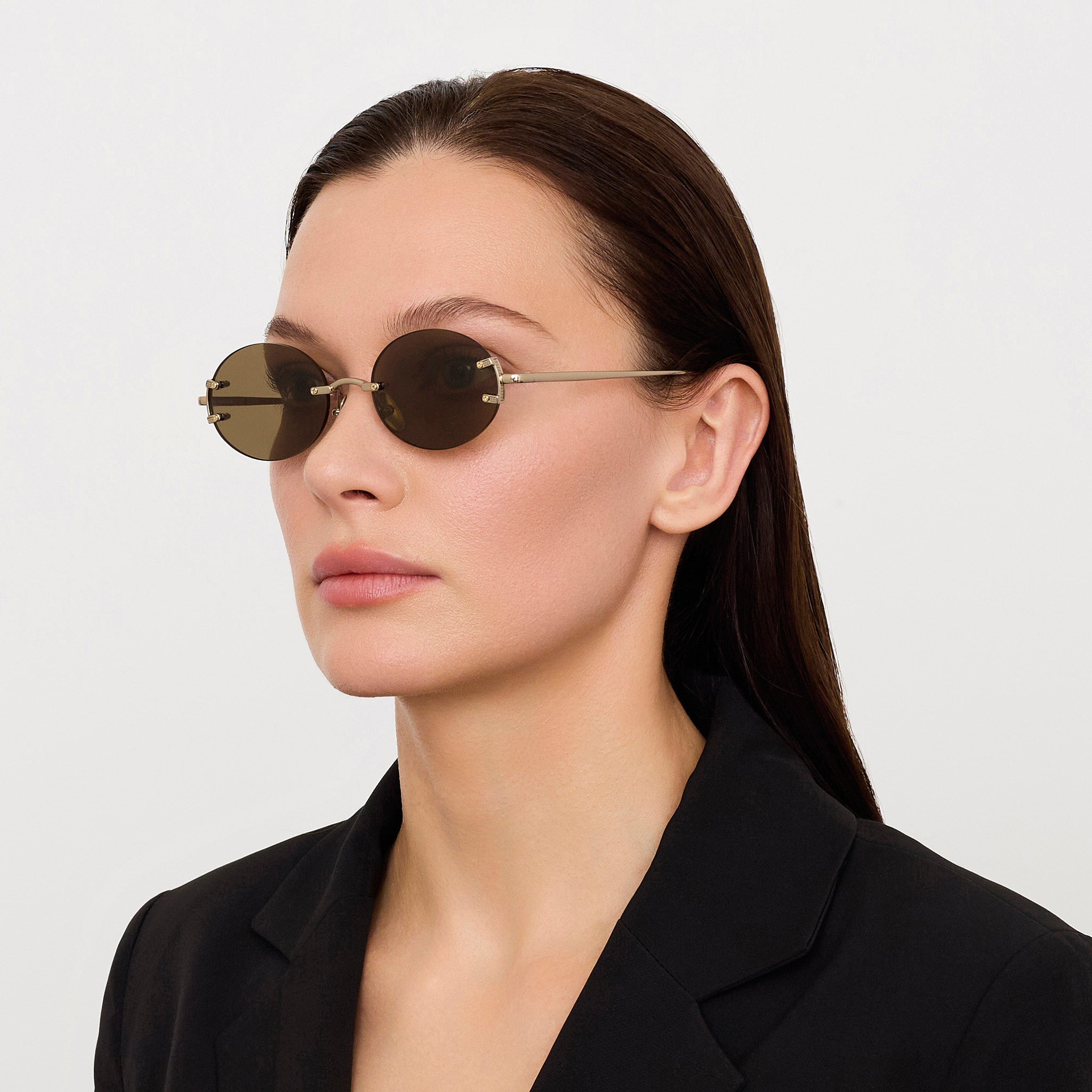 Stella Sunglasses in Brown and Gold - 6