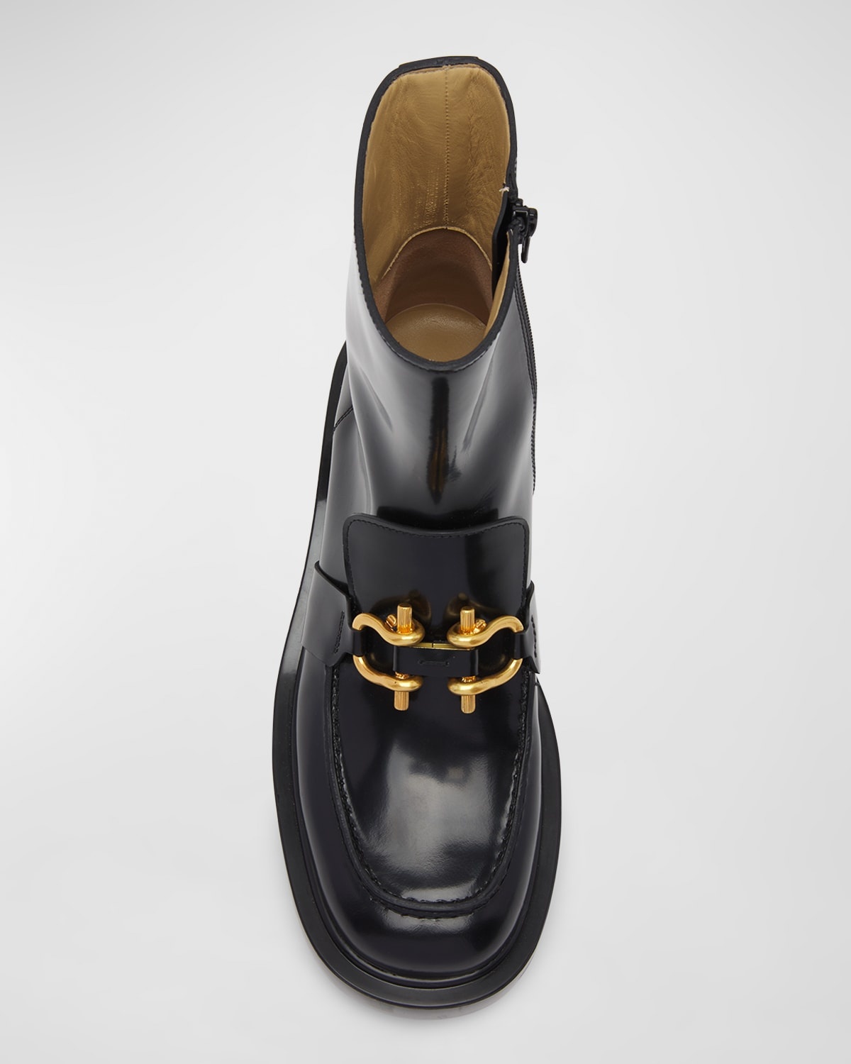 Bottega Veneta Monsieur Leather Bit Chunky Ankle Boots