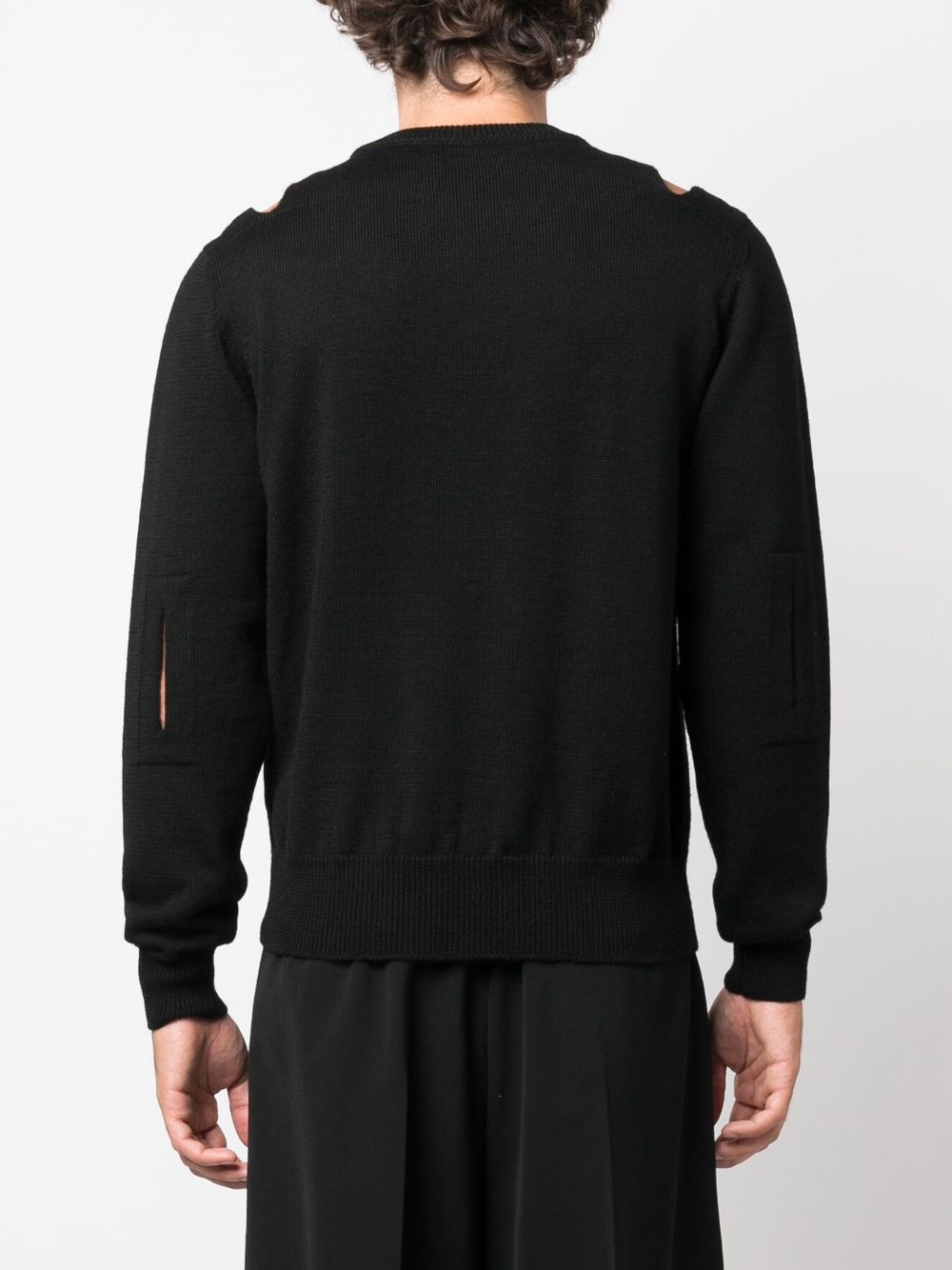 cut-out detail wool jumper - 4