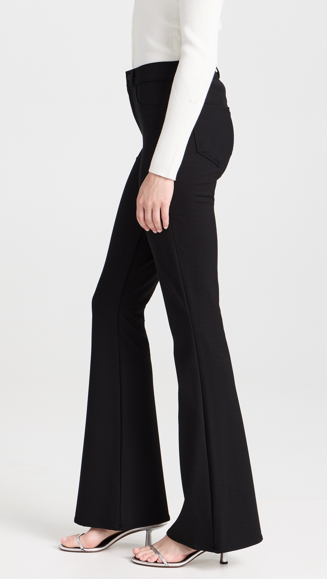 The Marty High Rise Flare Ponte Pants - 3