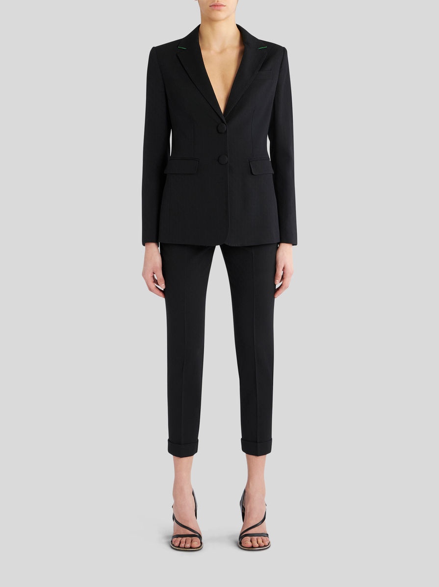 WOOL JACKET WITH STRIPED LINING - 3