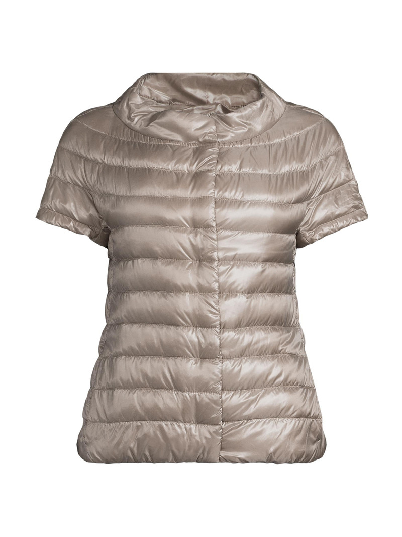 Women's Iconico Emilia Cap-Sleeve Down Puffer Jacket - Tortora 1