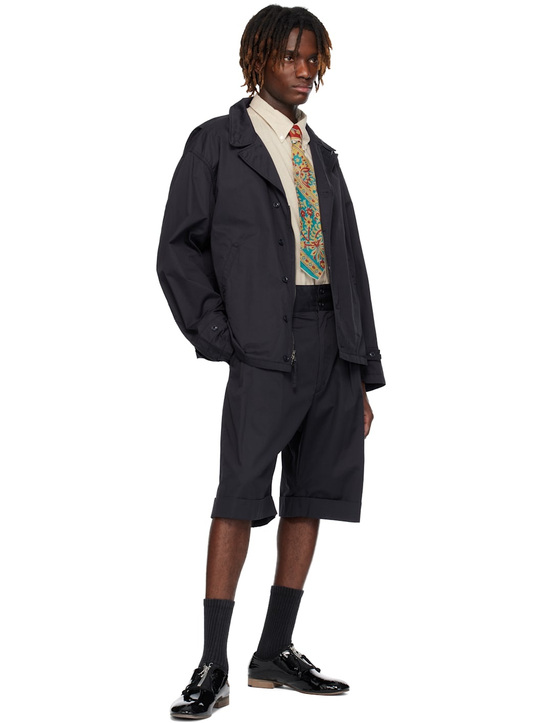 Navy Gurkha Shorts - 4