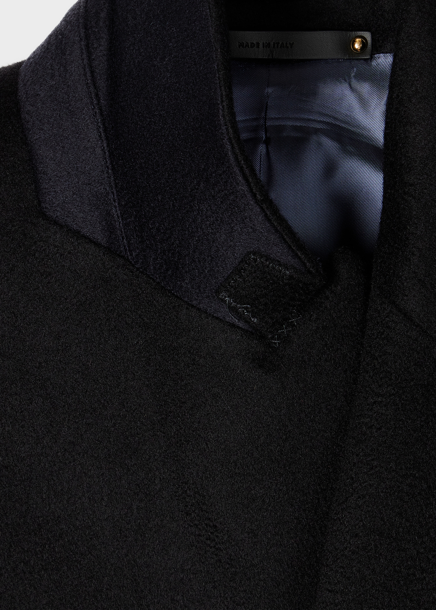 Black Cashmere Epsom Coat - 2